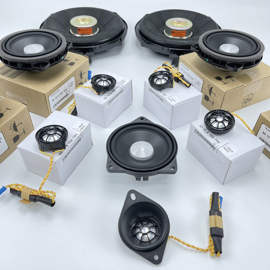 ALOONGACARR Auto-Audiosystem für BMW E60 E70 E83 E90 E92 F10 F20 F30 F32 F34 G20 G30 mit Hochtönern, Mitteltönern und Subwoofer in Schwarz - Bild 3