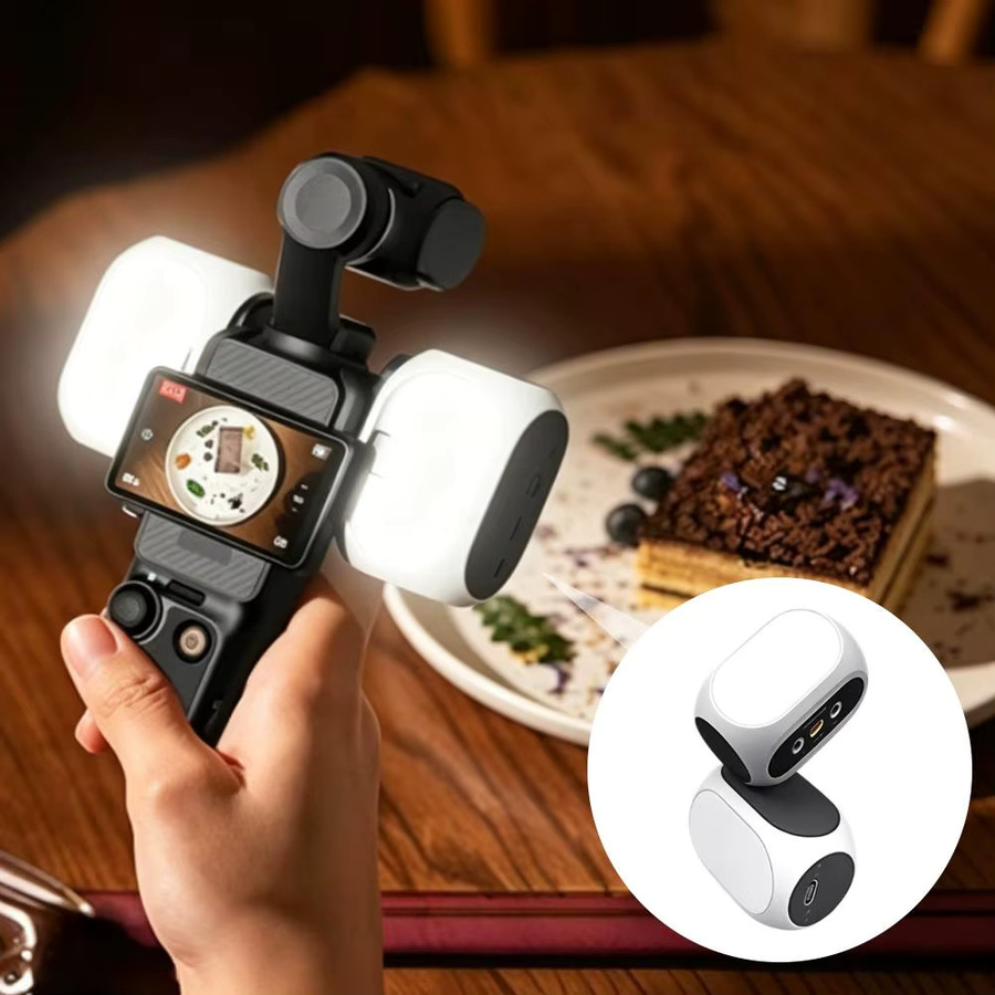 DJI Mini-Magnet-LED-Fülllicht in Weiß für OSMO Pocket 3 Kamera-Zubehör mit einstellbarer Helligkeit - Bild 3