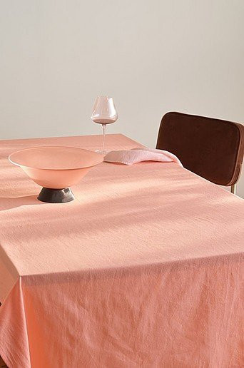 SULLY Tischdecke aus Baumwolle in Pink, pflegeleicht und bei 30 Grad waschbar - Bild 1