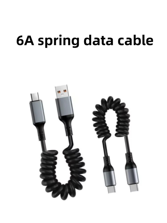 USB-C auf USB-C Schnellladekabel 6A für iPhone 15, Huawei, Xiaomi und Samsung, Schwarz - Bild 7