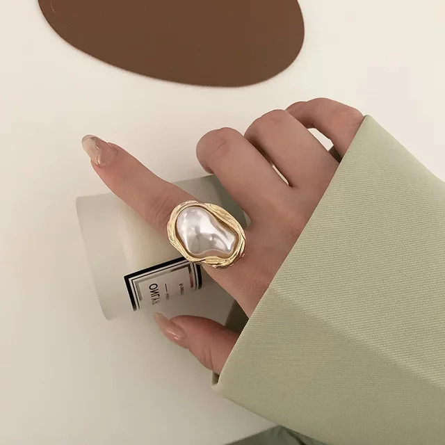 LATS Ring Seestern, Perle, Gold, Damen - Bild 1