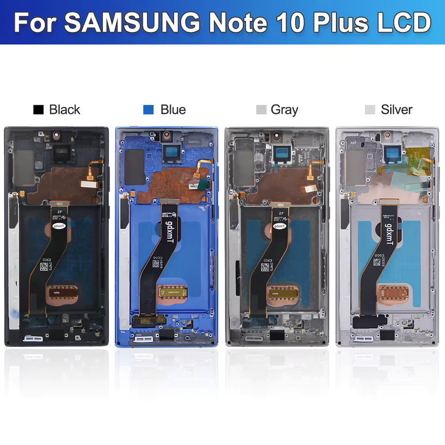 Samsung Note 10 Plus LCD Display mit AMOLED Touch Screen und Rahmen in Silber für N975F N9750 inklusive S Pen Unterstützung und Fingerabdrucksensor - Bild 5