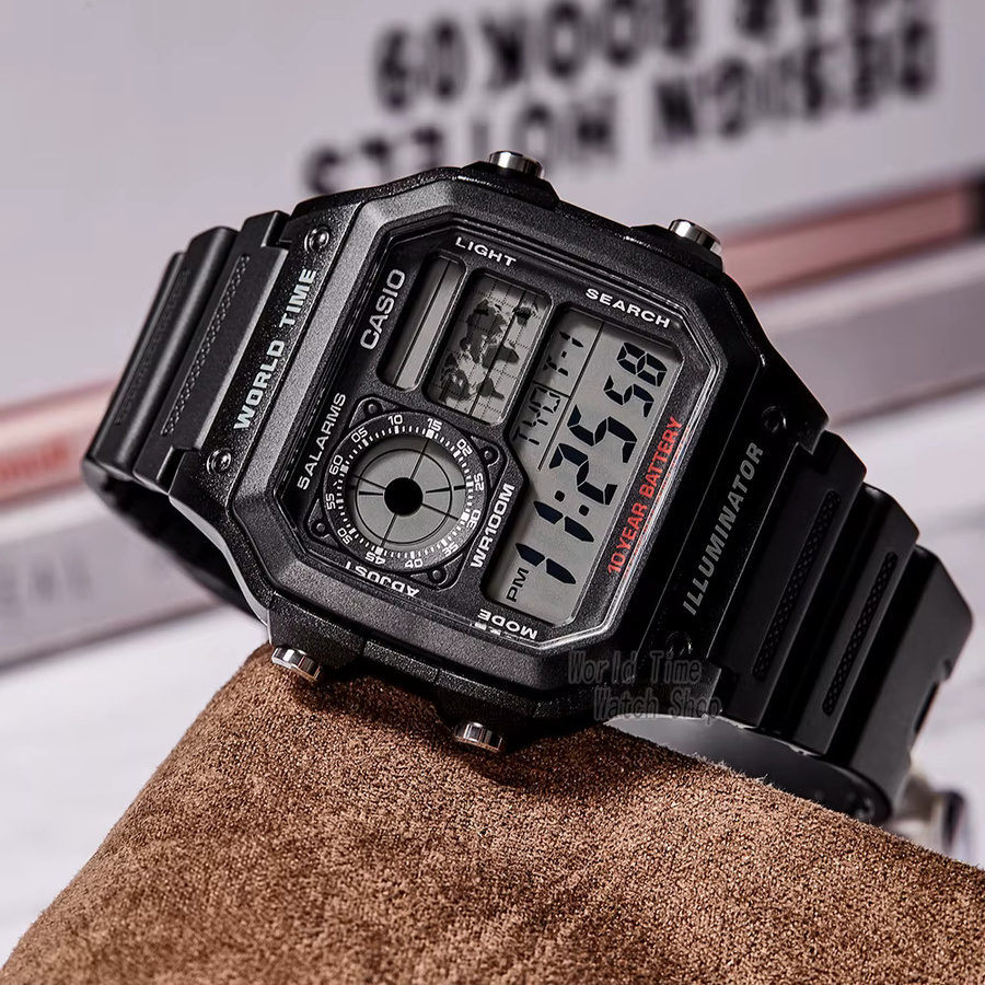 Casio Digitaluhr, Quarz, Kunststoff, Schwarz, Herren - Bild 2