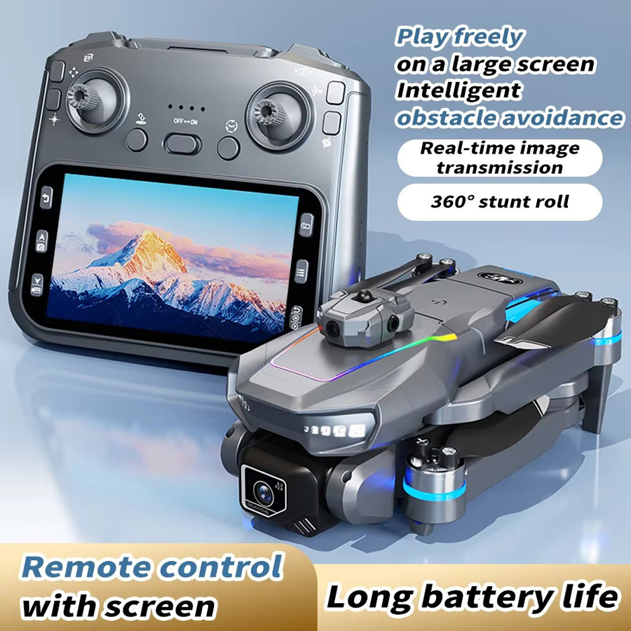 AE19 Faltbare Quadrocopter-Spielzeugdrohne in Grau mit 8K Dualkamera und Hindernisvermeidung - Bild 2