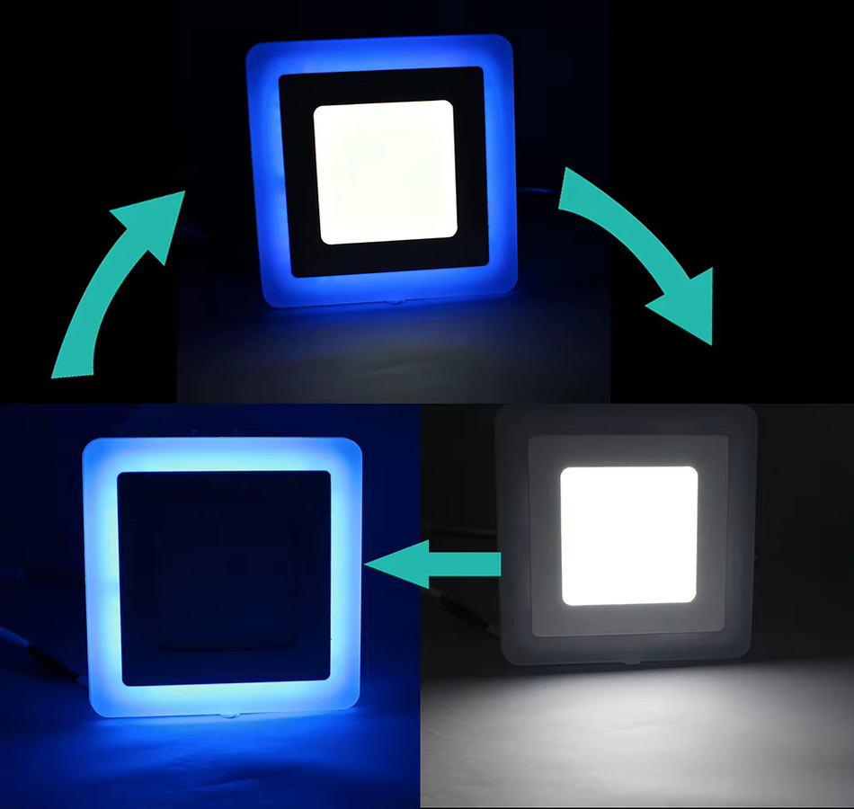 CYLRDXK LED-Deckeneinbauleuchte RGBW Panel-Downlight in Blau und Weiß für moderne Heimdekoration - Bild 2