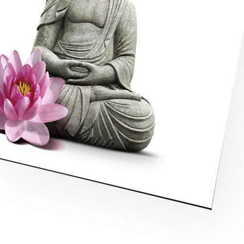 mySPOTTI Badrückwand Buddha in Weiß und Grau, B/H: 120 x 45 cm - Bild 1