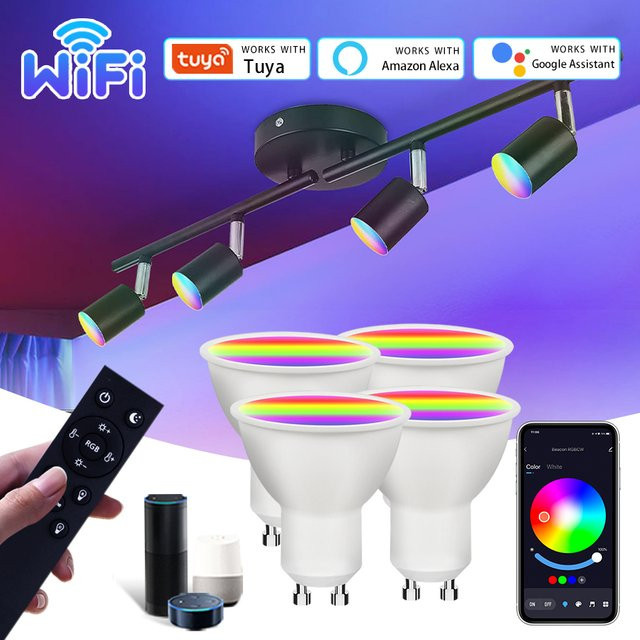 GGBEE Smart GU10 LED Lampe mit RGB und Wifi, kompatibel mit Tuya, Alexa und Google Home - Bild 1