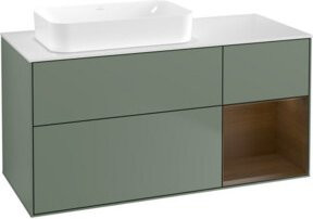 V&B Waschtischunterschrank Finion Wandbeleuchtung in Olivenlackierung B/T/H: 120 x 60 cm - Bild 1