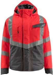 Mascot Hastings Winterjacke Größe S in Rot und Dunkelanthrazit mit EN ISO 20471 Class 3 und Cordura - Bild 1