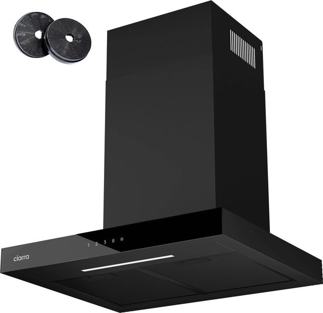 CIARRA Wandhaube VMB6102 in Schwarz mit WIFI-App-Steuerung, 706 m³/h Absaugleistung, A+++ Energieeffizienz und Touch Control - Bild 1