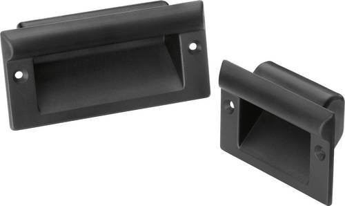 Rohde Muldengriff KM-61.112.9005 Schwarz Matt, 4 Stück, L: 13,0 cm, B: 6,1 cm, H: 3,3 cm - Bild 1