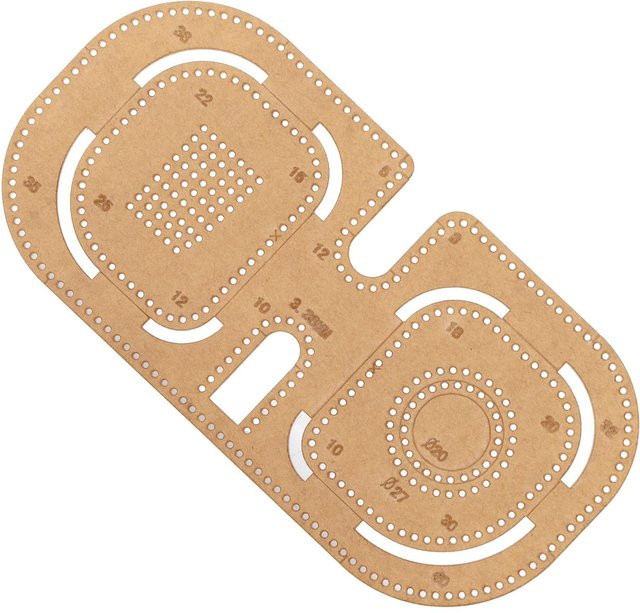 GoolRC DIY Acrylvorlage Transparentes Bastelwerkzeug mit Schutzschicht zur Herstellung von Abstandsschneidelinealen beige - Bild 1