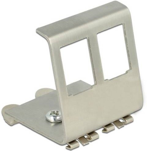 Delock 86255 Hutschienenadapter für Keystone Module IP20 Snap-In Grau - Bild 1