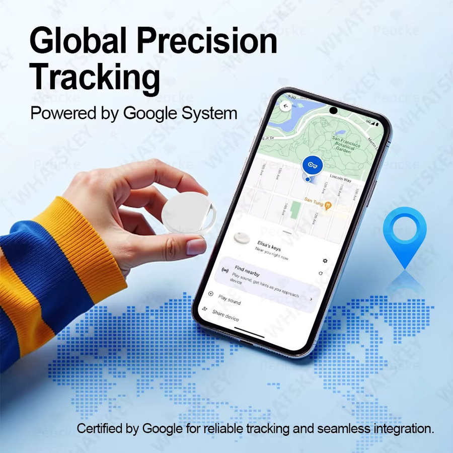 Google Android Smart Tag GPS Tracker Mini Bluetooth Locator in Schwarz für Find My Device Standortsuche - Bild 4