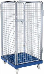 HMH rolltainer® Rollbehälter ADB 1350 KU blau, B/T/H: 72,4 x 81,5 x 9,0 cm - Bild 1