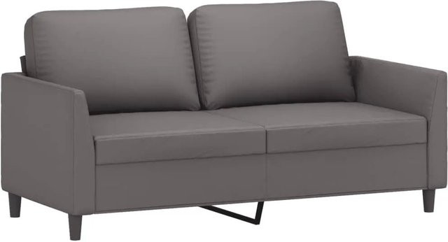 vidaXL 2-Sitzer-Sofa modern in Grau aus Kunstleder mit Metallrahmen, B/T/H: 160 x 80 x 77 cm - Bild 1