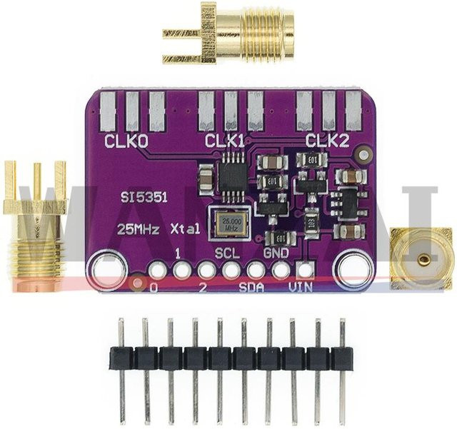 CJMCU-5351 Si5351A I2C Takt Generator Breakout Board Modul Signal Generator 8KHz-160MHz für Arduino, Lila - Bild 1