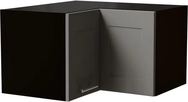 Feldmann-Wohnen Eckhängeschrank Oslo modern in Schwarz und Staubgrau Matt B/T/H: 60 x 60 x 36 cm - Bild 1