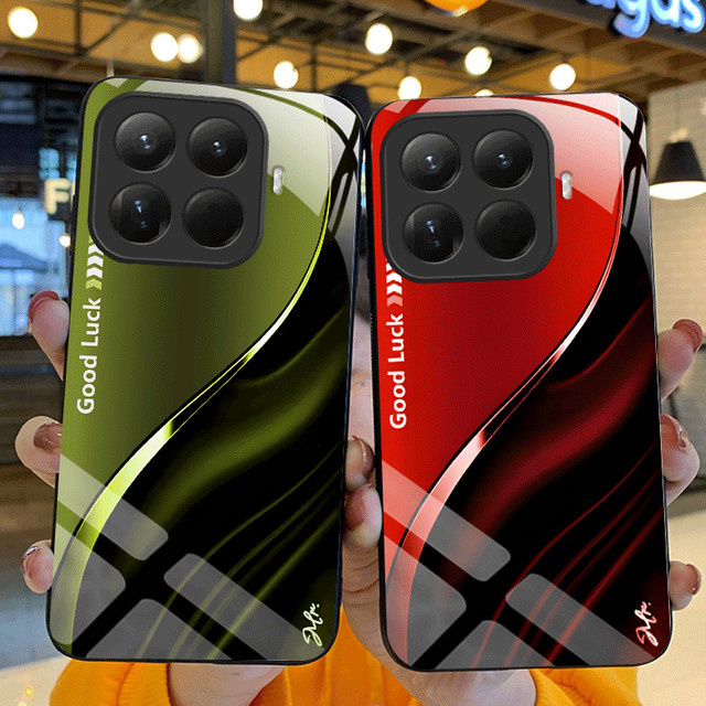 Hartglas-Schutzhülle für Xiaomi 17T 15T Pro Mi 17 15 5G mit Farbverlauf und Muster in Multicolour und Grün - Bild 1