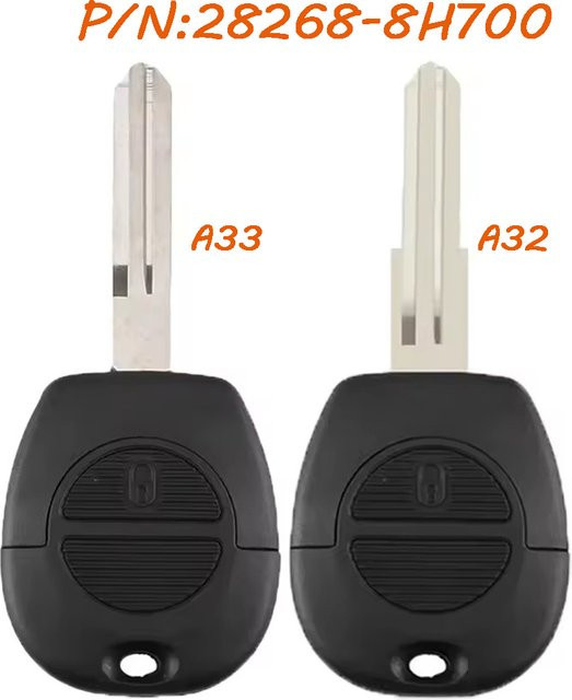KEYECU Remote Key Fob 433 MHz ohne Chip für Nissan Patrol Navara X-Trail Serena Primera Micra Almera in Schwarz - Bild 1