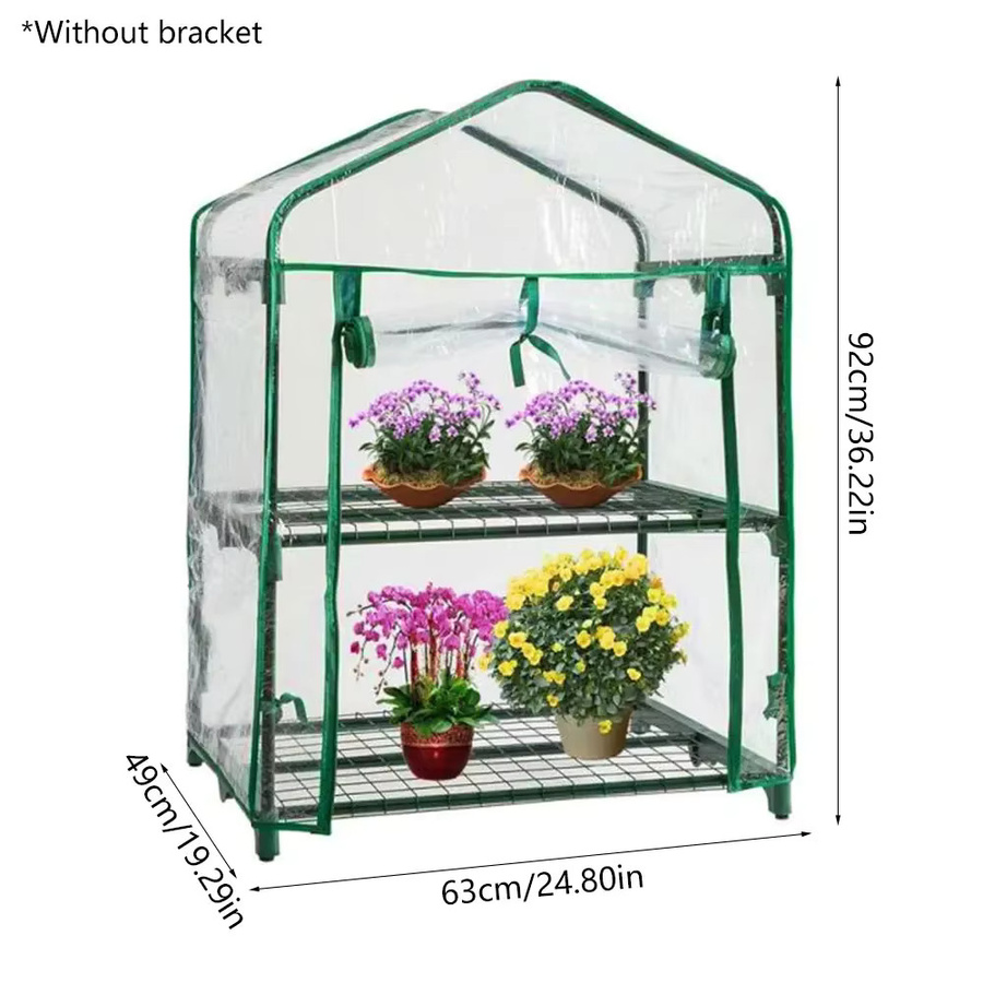Transparente 2-stufige Gewächshausabdeckung aus PVC als Ersatzabdeckung für den Pflanzenschutz im Garten - Bild 3