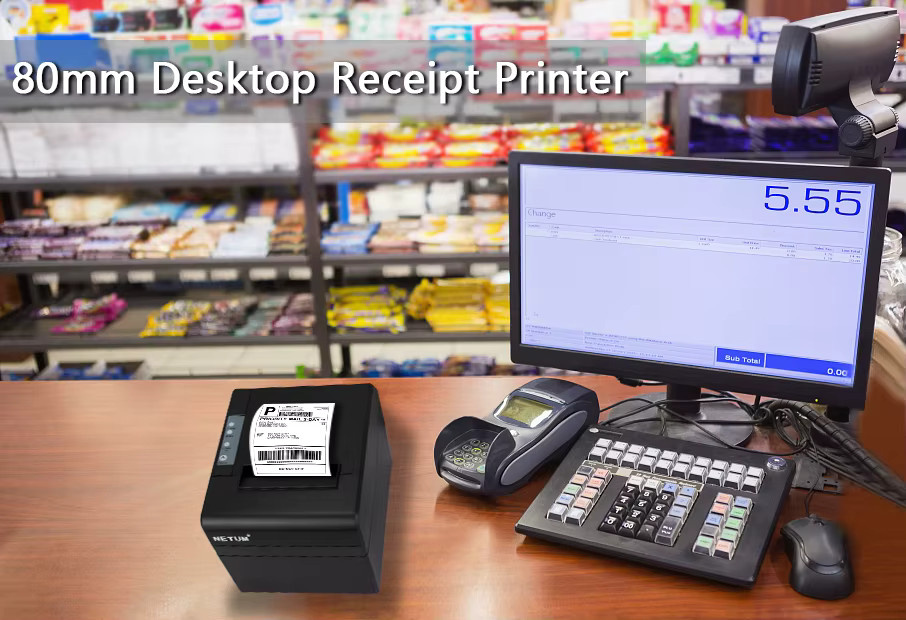 NETUM NT-8330 Tragbarer Bluetooth Thermoprint-Empfangsdrucker mit automatischem Cutter für Android und iOS in Schwarz - Bild 4