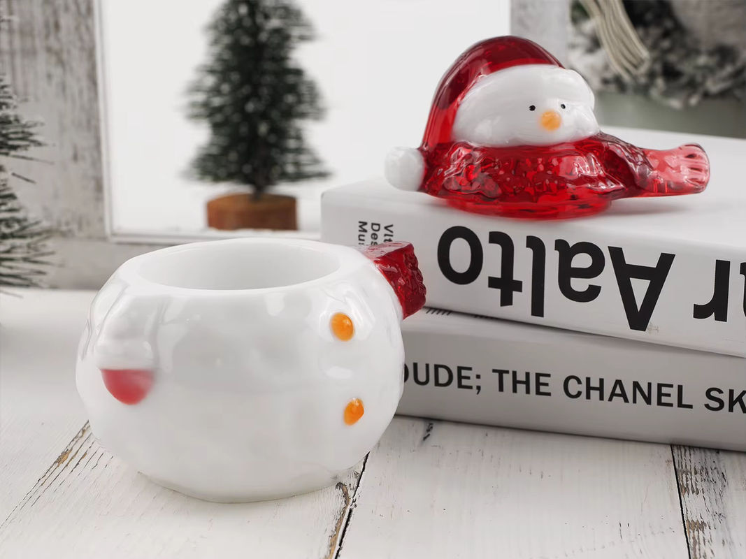 UDOCOOL Silikonform Schneemann für DIY Weihnachts-Aufbewahrungsboxen aus Harz oder Beton in Weiß und Rot - Bild 4