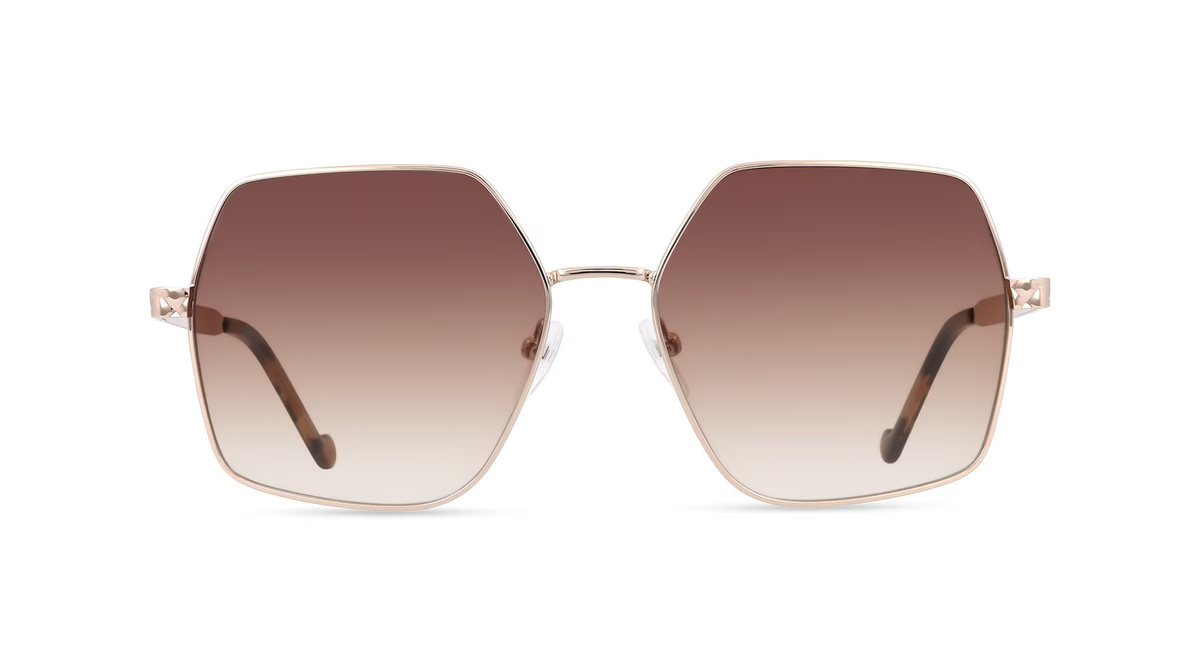 Liu Jo LJ152S Sonnenbrille, Vollrand, hexagonal, Metall, Unisex, gold - Bild 1