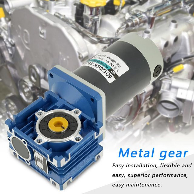 Aimo RV30 Schneckengetriebemotor 120W mit Selbsthemmung und Drehzahlregelung 12V in Blau - Bild 1