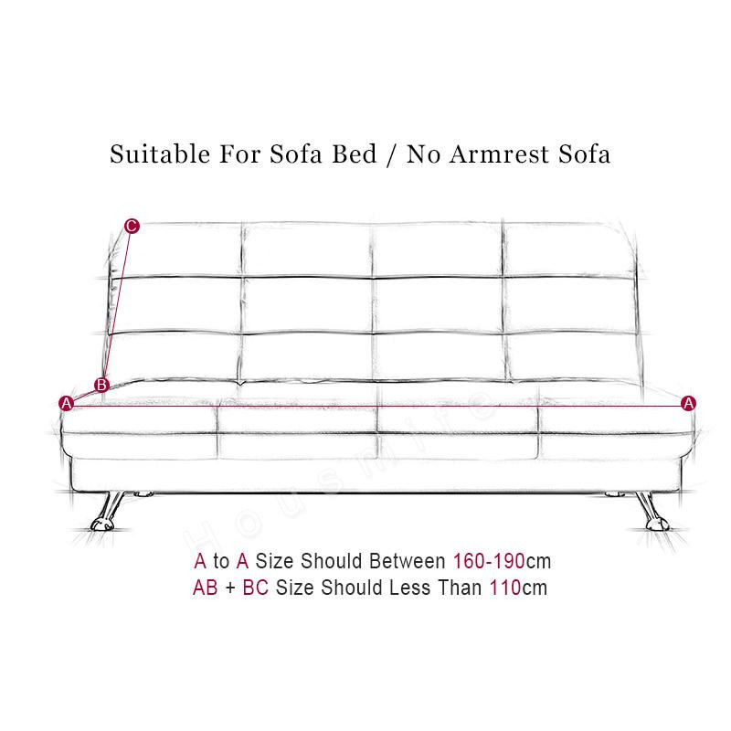 Housmife Elastischer Sofa-Bettbezug mit geometrischem Design, Schonbezug ohne Armlehne, Breite: 120-155 cm - Bild 1