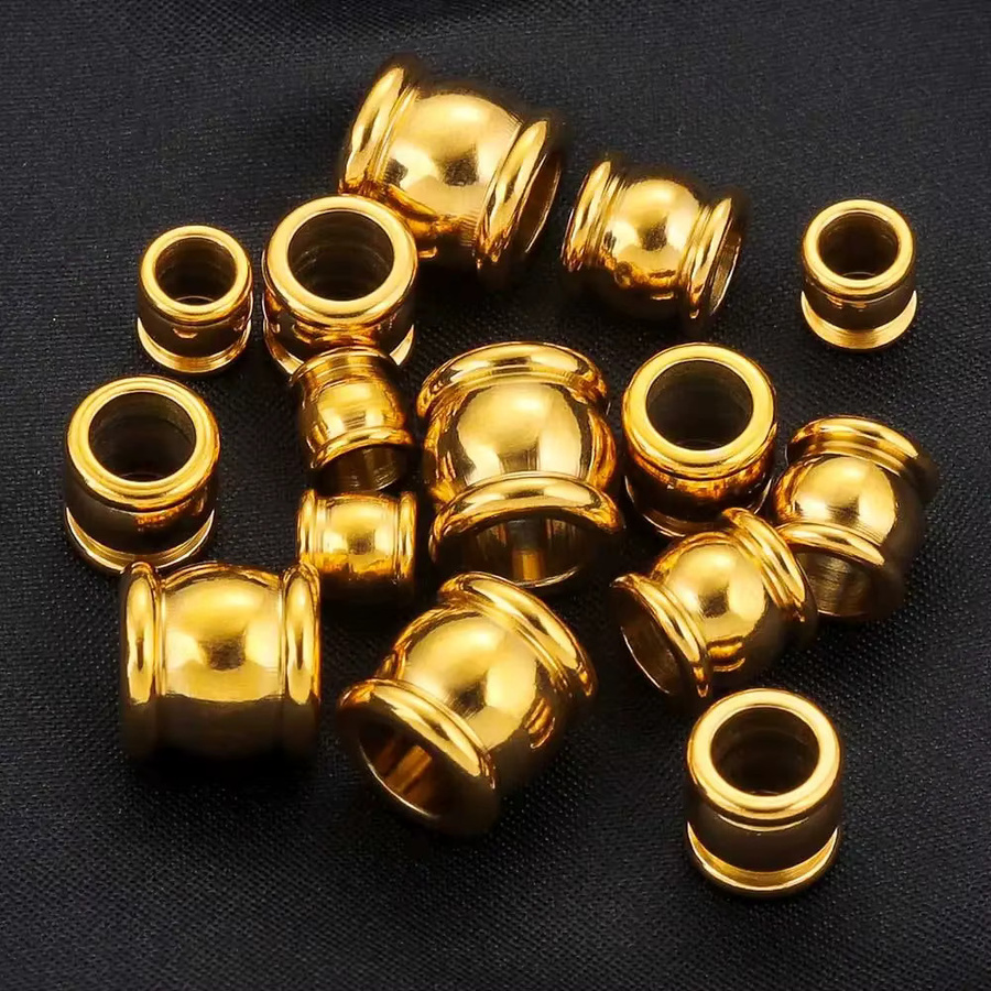Aiovlo Abstandsperlen Edelstahl, 4–10 mm, Unisex - Bild 3