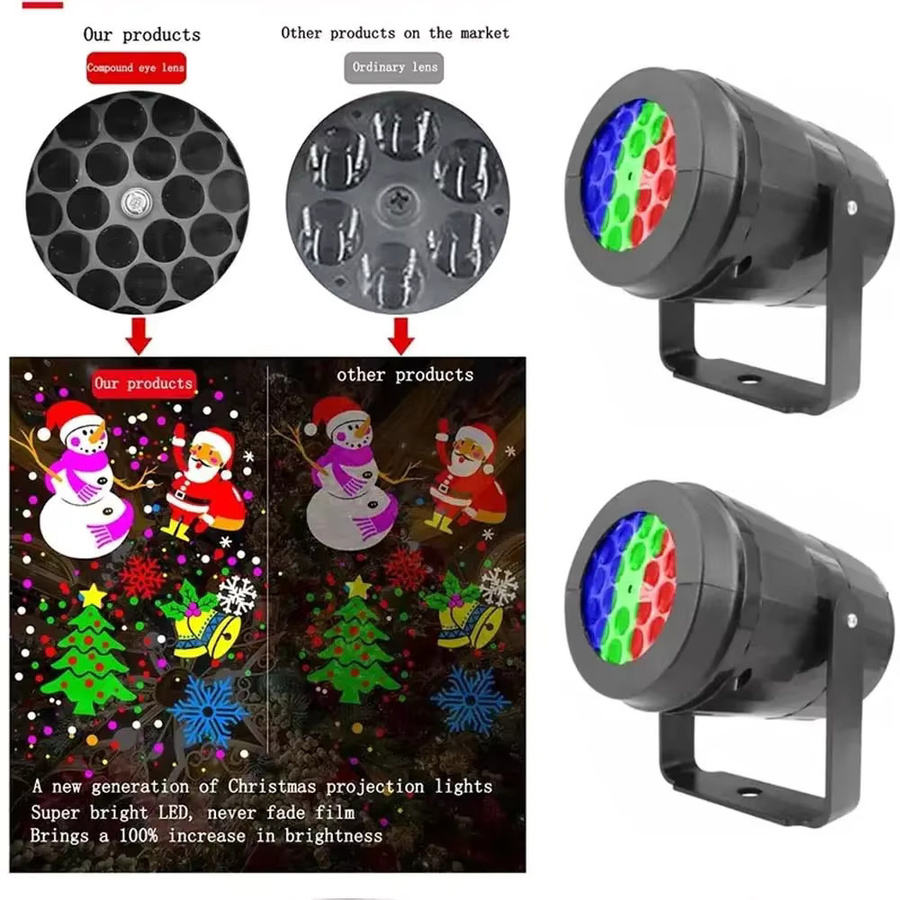 KDULIT LED Weihnachtsprojektions-Party-Bühnenlicht für Innenräume und Feiertagsdekoration - Bild 5