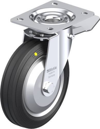 Blickle Lenkrolle LE-VE 180R-ST-EL-FA mit Feststeller in Silber, Rad-Durchmesser: 18 cm, Tragfähigkeit: 170 kg - Bild 1