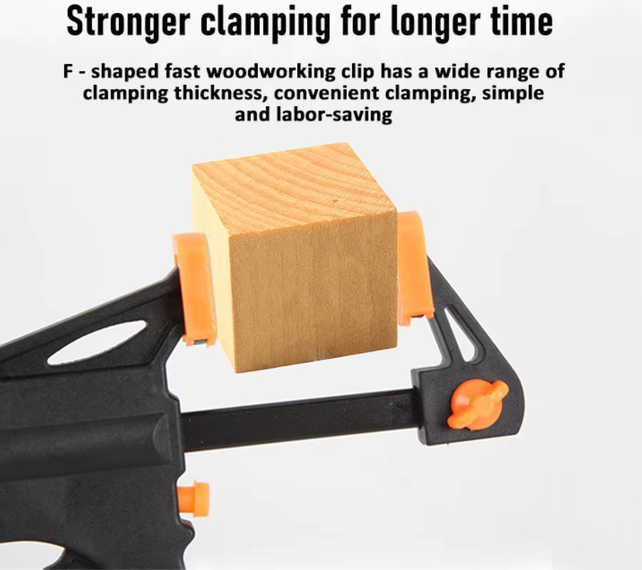 SLADE 5er Set Holzbearbeitungs-Klemmleisten mit Hartgriff in Schwarz, 4 Zoll Schnelleinschub-Ratsche für Tischler und DIY-Projekte - Bild 3