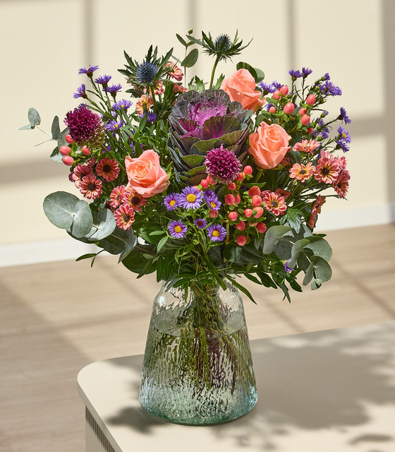 Blume2000 Bouquet Rose Chrysanthemum Mixed Multicolor - Bild 1