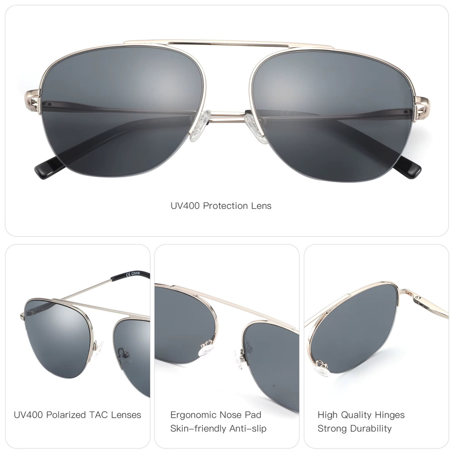 BLUEMOKY Sonnenbrille Aviator, Metall, Vollrand, Herren - Bild 2