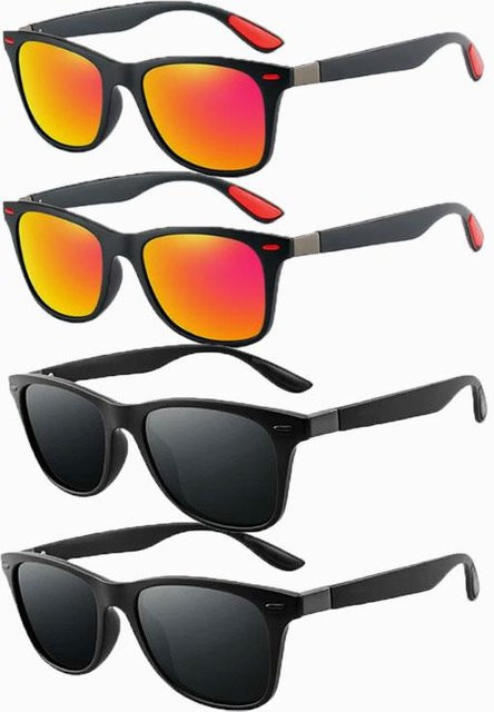 Vintage Sonnenbrille, Unisex, rectangular, Kunststoff, Vollrand, black - Bild 1