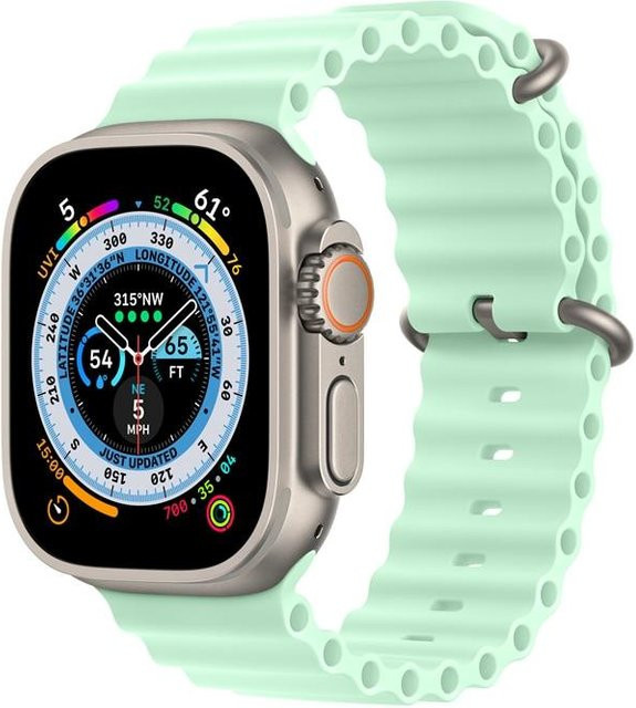 YurKem Uhrenarmband Silikon, helles türkis, Unisex - Bild 1