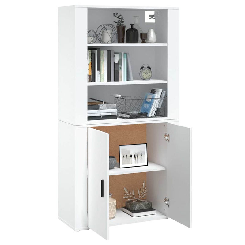 Vidaxl Moderner Hoher Schrank in Weiß aus Holzwerkstoff - Bild 2