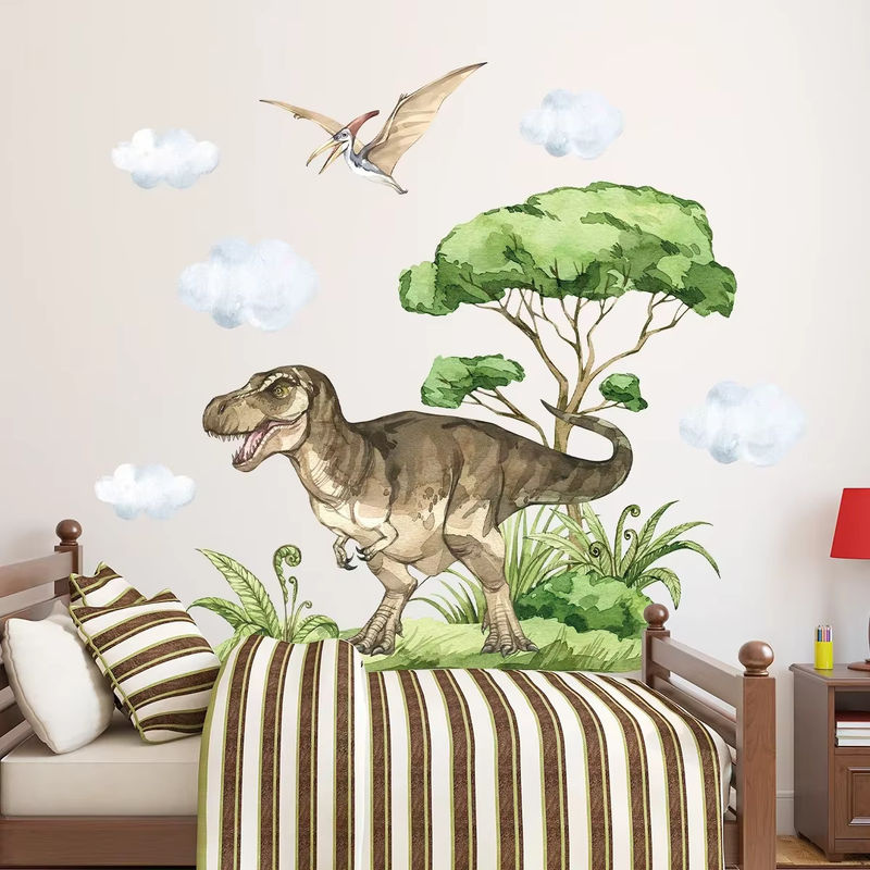 BRUP Aquarell Dinosaurier Wandaufkleber für Kinderzimmer in Mehrfarbig - Bild 3