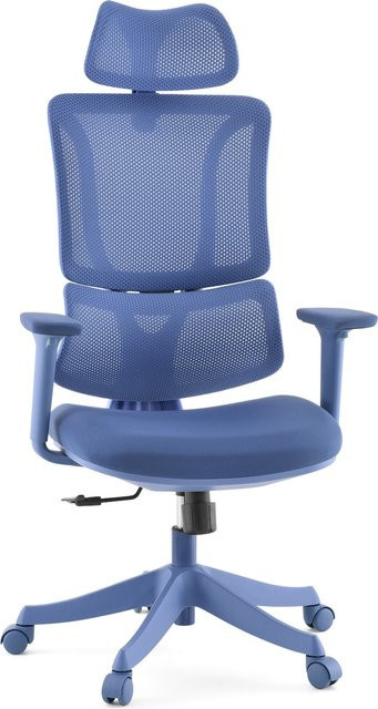 MyBuero Home Office Bürostuhl Ergomy Colore mit Armlehnen aus Stoff und Netzstoff, höhenverstellbar - Bild 1