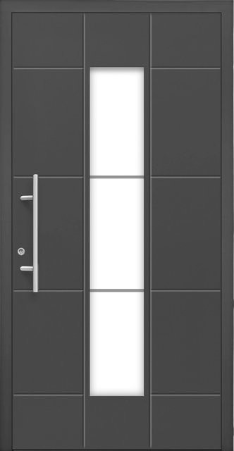 Splendoor Aluminium Sicherheitshaustür Moderno RC3 M350 Premium in Anthrazit mit Glaseinsatz, B/H: 110 x 210 cm, Anschlag Links - Bild 1