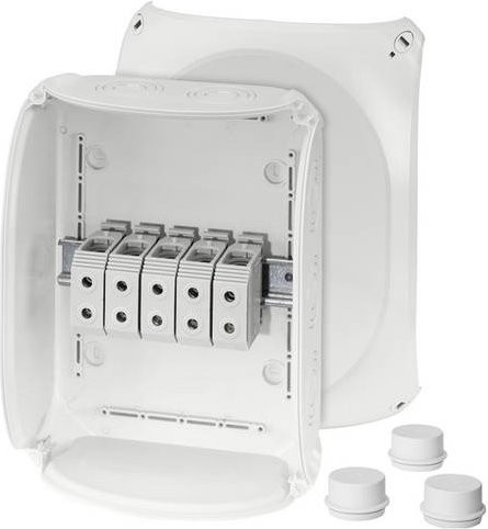 Hensel Abzweigkasten 62000018 in Lichtgrau RAL 7035 mit IP55 und IP65 Schutzart, B/T/H: 29,5 x 12,2 x 22,5 cm - Bild 1