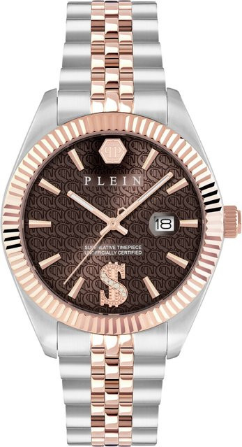 Philipp Plein Herrenuhr, Quarz, Edelstahl, Braun, 41 mm, 5 ATM - Bild 1
