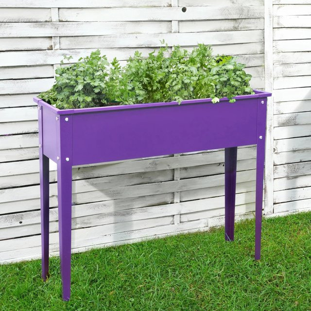 Floraworld Hochbeet Season aus Stahl in Lila, B/T/H: 100 x 30 x 80 cm - Bild 1