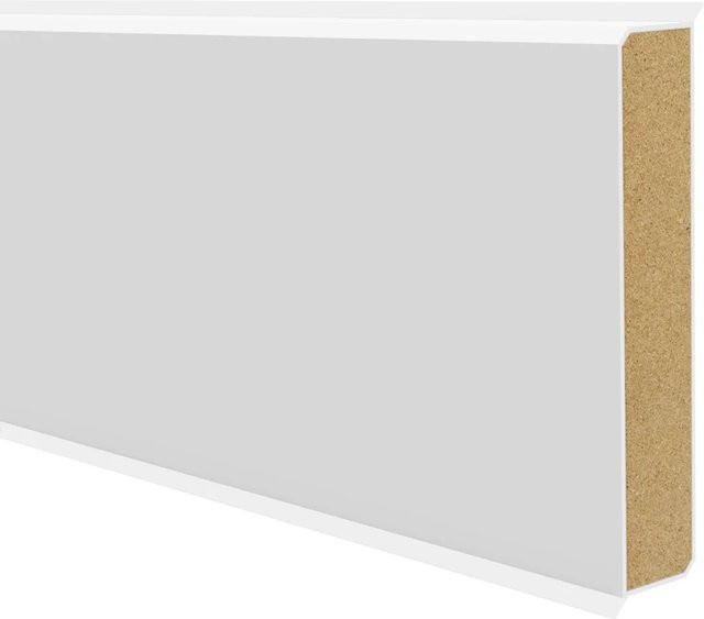 Döllken Profiles Sockelleiste Cubu flex.ife in Weiß, H x B x T: 60 x 13 x 60 mm, Länge: 2500 mm - Bild 1