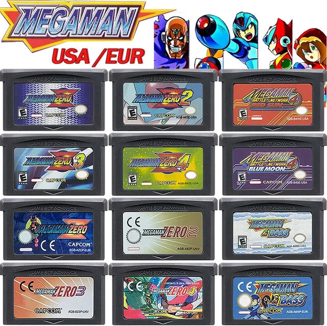 Bandai Mega Man Zero 1 2 3 4 Spiele-Kassette für GBA und GBA SP in Red Sun und Blue Moon - Bild 1