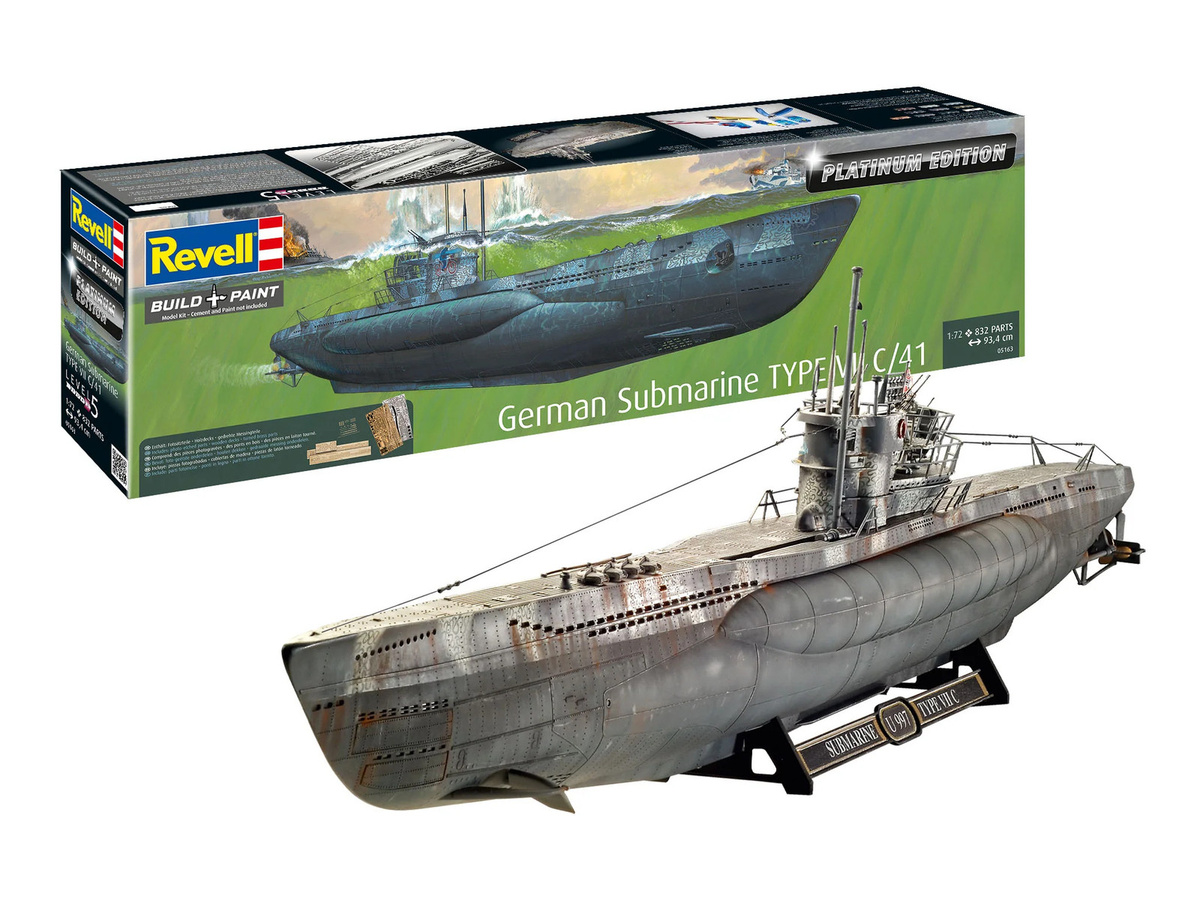 Revell German Submarine Type VII C-41 U-Boot Modellbausatz 1:72 - Bild 2