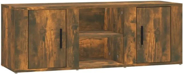 vidaXL TV-Schrank aus Holzwerkstoff in Räuchereiche, Braun, B/T/H: 100 x 31,5 x 35 cm - Bild 1
