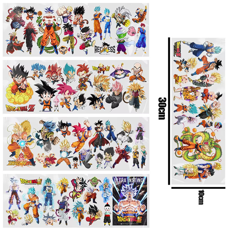 Bandai Dragon Ball Son Goku UV DTF Transferaufkleber, wasserfester Anime Aufkleber in Multicolour für DIY-Dekorationen - Bild 3